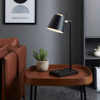 Stolná LED lampa EGLO Lacey-QI s dotykovým stmievačom