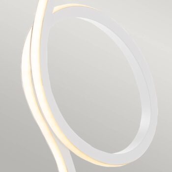 Stolná LED lampa Flamingo, biela, kov, výška 50 cm