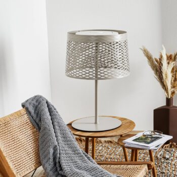 Stolná LED lampa Foscarini Twiggy Grid XL, béžová
