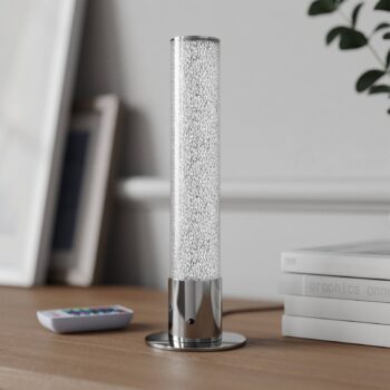 Stolná LED lampa Fria, valec, RGB, diaľkové ovládanie