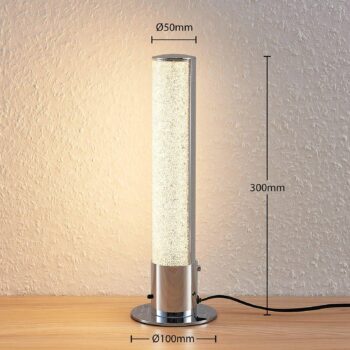 Stolná LED lampa Fria, valec, RGB, diaľkové ovládanie
