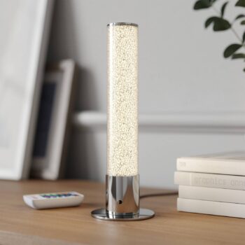 Stolná LED lampa Fria, valec, RGB, diaľkové ovládanie