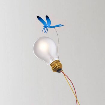Stolná LED lampa Ingo Maurer I Ricchi Poveri Bzzzz, modrá 60 cm