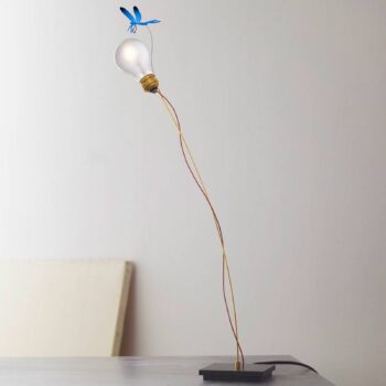 Stolná LED lampa Ingo Maurer I Ricchi Poveri Bzzzz, modrá 60 cm
