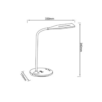 Stolná LED lampa Joni, biela, výška 34 cm, CCT, stmievateľná