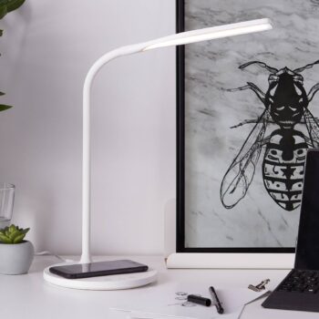 Stolná LED lampa Joni, biela, výška 34 cm, CCT, stmievateľná