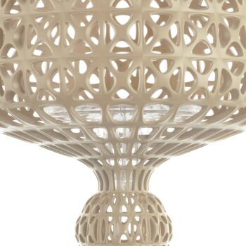 Stolná LED lampa Kartell Mini Kabuki, béžová, výška 70 cm