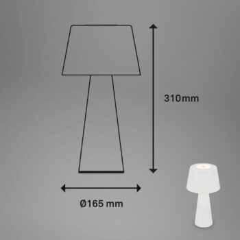 Stolná LED lampa Kihi s dobíjacou batériou, biela