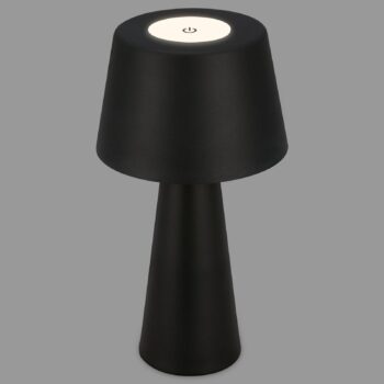 Stolná LED lampa Kihi s dobíjacou batériou, čierna