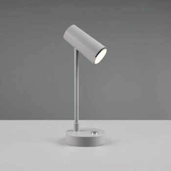 Stolná LED lampa Lenny CCT s dobíjacou batériou, sivá