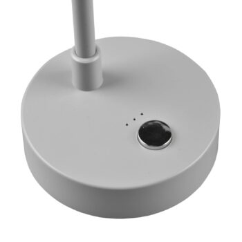 Stolná LED lampa Lenny CCT s dobíjacou batériou, sivá