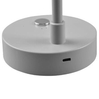 Stolná LED lampa Lenny CCT s dobíjacou batériou, sivá