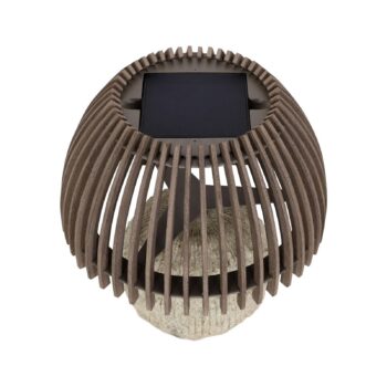Stolná LED lampa Les Jardins Alba, sivá/béžová, výška 41 cm