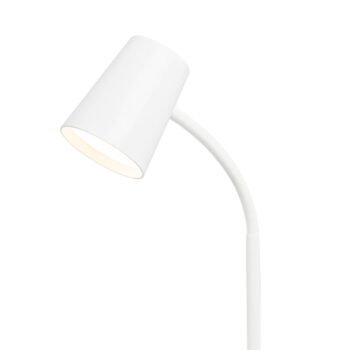 Stolná LED lampa Lindby Ailina, výška 36 cm, biela, stmievateľná
