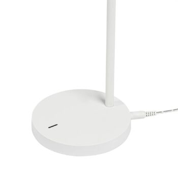 Stolná LED lampa Lindby Ailina, výška 36 cm, biela, stmievateľná