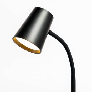 Stolná LED lampa Lindby Ailina, výška 36 cm, čierna, stmievateľná