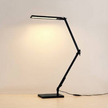 Stolná LED lampa Lindby Antisa, čierna, CCT, stmievateľná