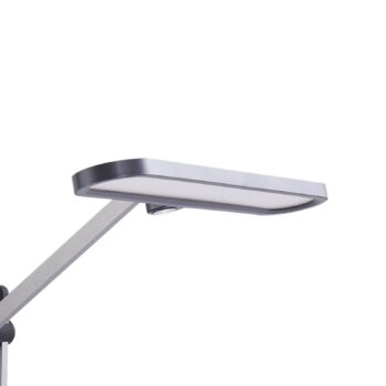 Stolná LED lampa Lindby Elvir, sivá, hliník, výška 53 cm, CCT