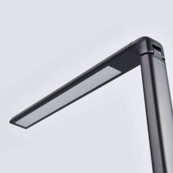 Stolná LED lampa Lindby Kuno, čierna, USB, dotykový stmievač