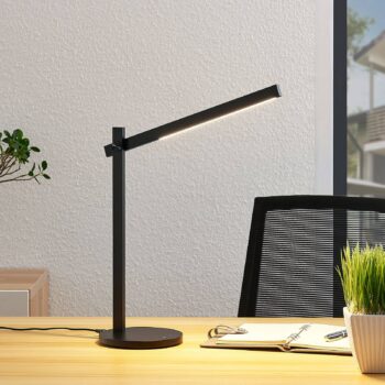 Stolná LED lampa Lindby Loretta, 43 cm, čierna, CCT