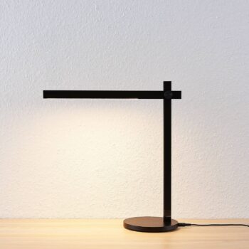 Stolná LED lampa Lindby Loretta, 43 cm, čierna, CCT