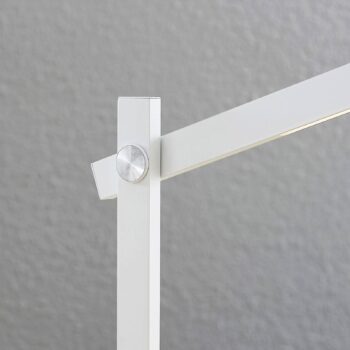Stolná LED lampa Lindby Loretta, výška 43 cm, biela, CCT