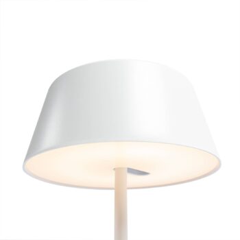 Stolná LED lampa Lindby Milica, biela, stmievateľná