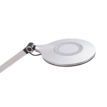 Stolná LED lampa Lindby Nyxaris, strieborná, kov, CCT, 50 cm