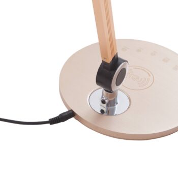 Stolná LED lampa Lindby Nyxaris, zlatá, kov, CCT, 50 cm