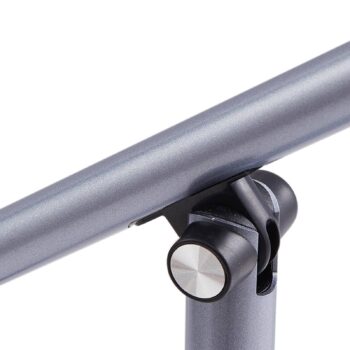 Stolná LED lampa Lindby Thies, sivá, ABS, výška 78 cm, stmievateľná