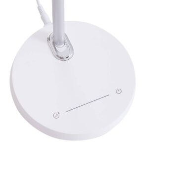 Stolná LED lampa Lindby Valtorin, biela