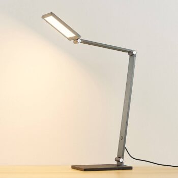 Stolná LED lampa Lucande Mion, 41 cm, hranatá, stmievateľná
