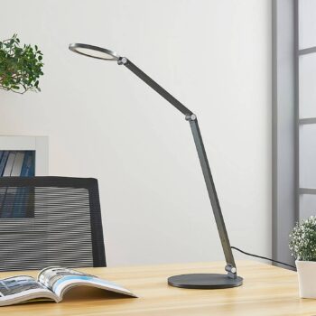 Stolná LED lampa Lucande Mion, 41 cm, okrúhla, stmievateľná