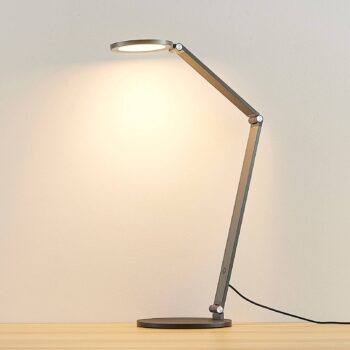 Stolná LED lampa Lucande Mion, 41 cm, okrúhla, stmievateľná
