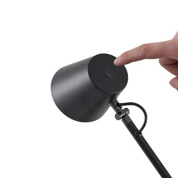 Stolná LED lampa Lucande Tarris, výška 46 cm, čierna