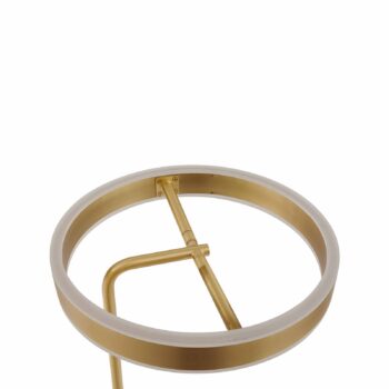 Stolná LED lampa Lucande Yekta, mosadzná farba, 59 cm, stmievateľná