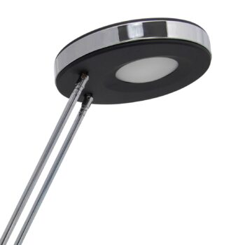 Stolná LED lampa MAULpuck, teleskopické rameno, čierna