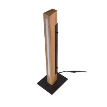 Stolná LED lampa Madera dubové drevo, stmievateľná