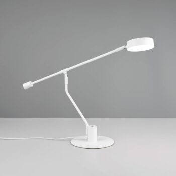 Stolná LED lampa Manduro, biela, kov, CCT, stmievač