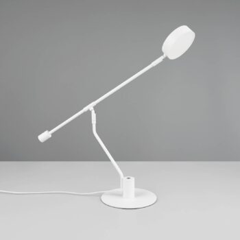 Stolná LED lampa Manduro, biela, kov, CCT, stmievač