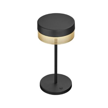 Stolná LED lampa Mesh s dobíjacou batériou, výška 30 cm čierna/zlatá