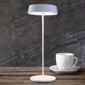 Stolná LED lampa Miram batéria stmievateľná biela
