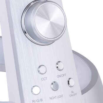 Stolná LED lampa Mitti pripoj. USB striebro/biela