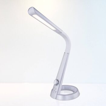 Stolná LED lampa Mitti pripoj. USB striebro/biela