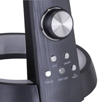 Stolná LED lampa Mitti s pripojením USB, čierna