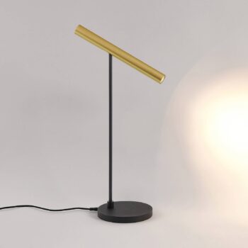 Stolná LED lampa Molto Luce Meyjo T, čierna/zlatá, hliník