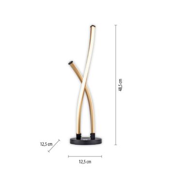 Stolná LED lampa Paul Neuhaus Polina, zlatá, kov, stmievateľná