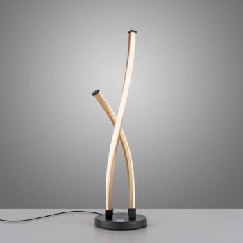 Stolná LED lampa Paul Neuhaus Polina, zlatá, kov, stmievateľná