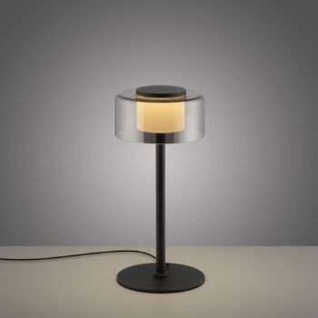 Stolná LED lampa Paul Neuhaus Rika, sklo, výška 33 cm, stmievateľná