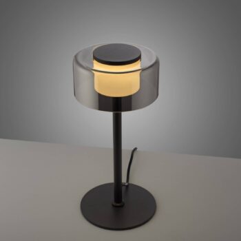 Stolná LED lampa Paul Neuhaus Rika, sklo, výška 33 cm, stmievateľná